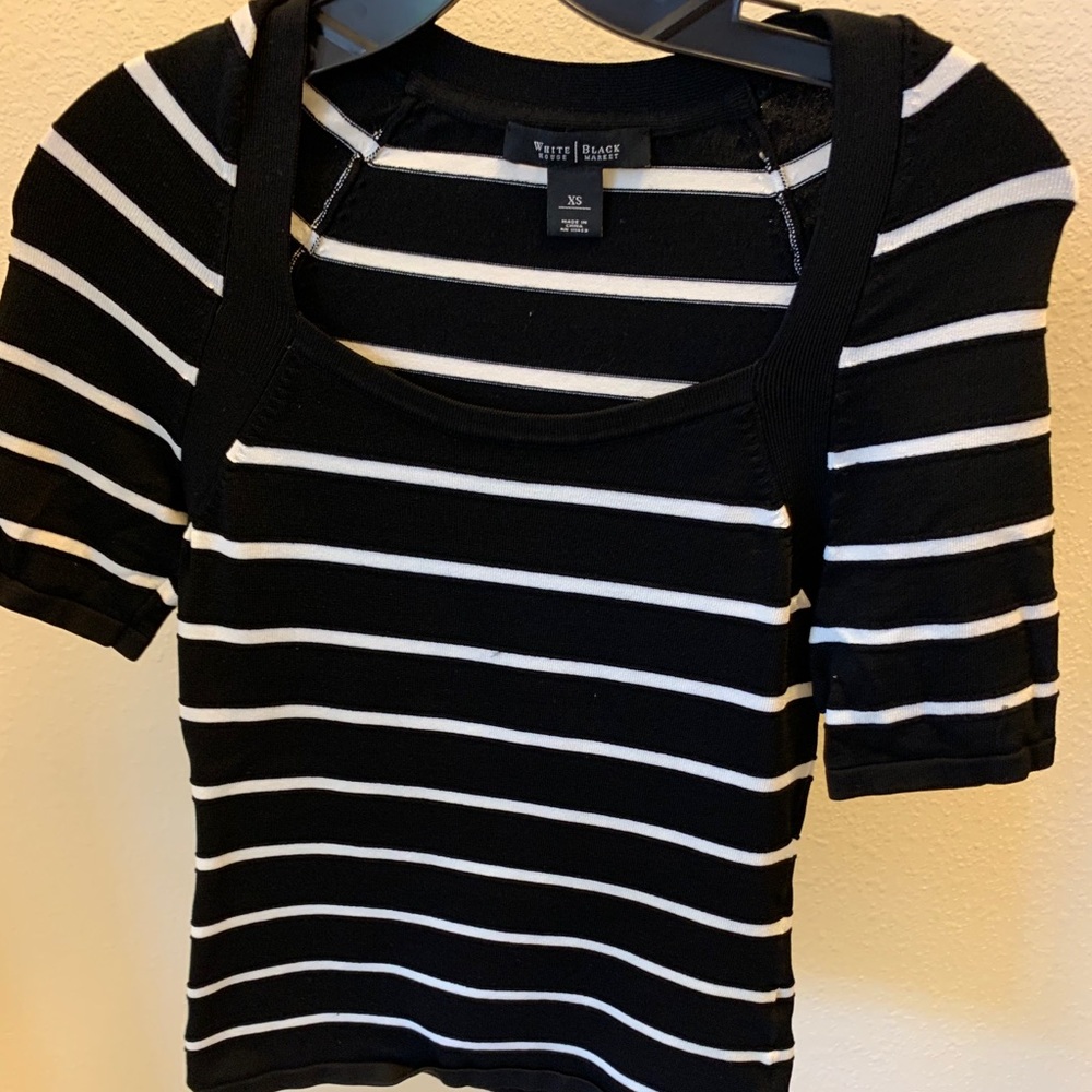 WHBM STRIPED TOP